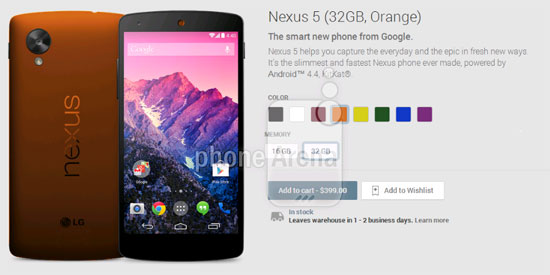 Hé lộ loạt sắc màu trẻ trung cho Nexus 5