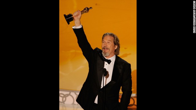 Jeff Bridges was understandably ecstatic when he won the best actor Oscar for "Crazy Heart." Bridges had been nominated four times before, and, with competition from George Clooney in "Up in the Air" and Jeremy Renner in "The Hurt Locker," his wasn't an obvious win. So when his name was called at the 2010 ceremony, Bridges relished the moment in his acceptance speech: "Thank you, mom and dad, for turning me on to such a groovy profession," he said.