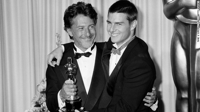 Awards came pouring in for "Rain Man" with Dustin Hoffman, left, as an autistic savant and Tom Cruise as his younger brother. Hoffman picked up his second best actor Oscar and received congratulations from Cruise at the 1989 ceremony. Cruise wasn't even nominated, but he was probably just fine with starring in the best picture winner.