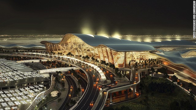 The planned Abu Dhabi Midfield Terminal -- slated for completion in 2017 -- will be able to accommodate 40 million passengers each year. The terminal complex cost $6.8 billion to build.