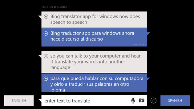 Traductor de Bing para Windows 8 repetirá todo lo que escribes... en otro idioma