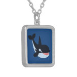 Cute Happy Cartoon Killer Whale Necklace