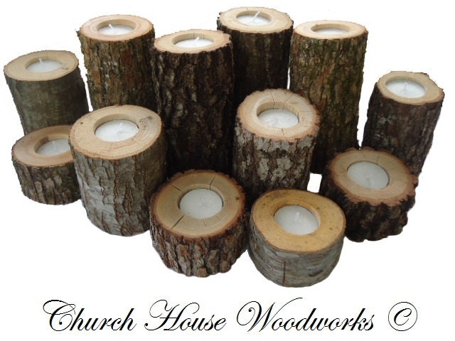 Tree Branch Candle Holders, Rustic Wedding Candle Holders, Rustic Wedding Centerpieces, Wood Candle Centerpieces