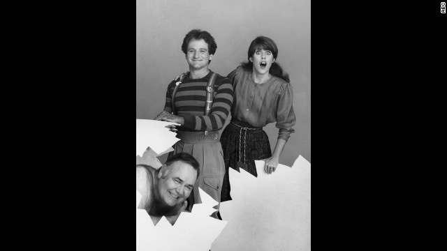 "Mork &amp; Mindy" was just one of the spinoffs from ABC's "Happy Days." It also made the late Robin Williams a superstar (here with co-star Pam Dawber and Jonathan Winters).