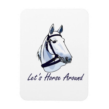 Lets Horse Around Arabian Blue Halter Vinyl Magnets