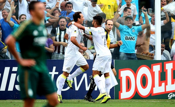 thiago Ribeiro santos gol Palmeiras (Foto: Marcos Ribolli / Globoesporte.com)