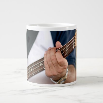 bass player hand on neck male photograph.jpg extra large mug