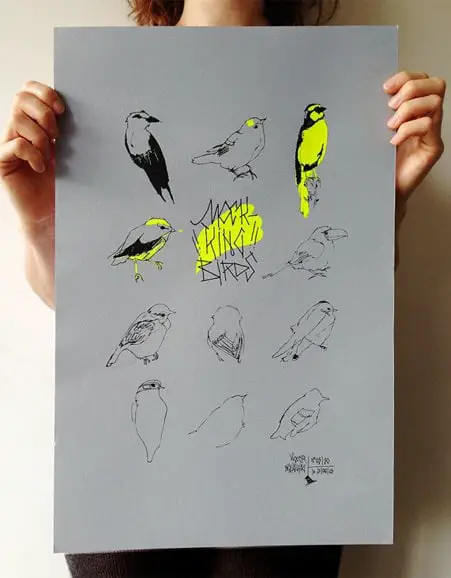 MOCKING-BIRDS-screen-printing