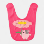 Cute Cartoon Piglet With Gift (Pink) Baby Bib