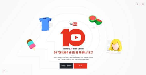 The A-Z of YouTube Celebrating 10 Years
