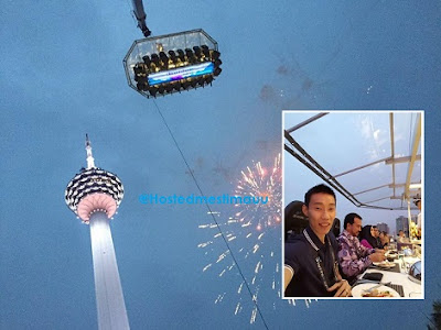 6 Gambar : Dato Siti makan di Restoren tergantung di udara di KL