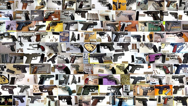 TSA stopped 1,813 guns (80% of them loaded) from passing through U.S. airports in 2013, averaging about five catches per day.