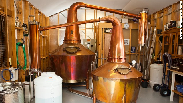 Some of the world's finest single malt is distilled in the Overeem's garage at the family's suburban home in Hobart, the capital of Tasmania.
