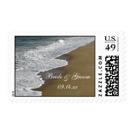 Beach Wedding Postage Stamp