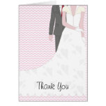 Vintage Pink Wedding Thank You Card