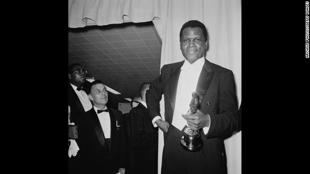 Sidney Poitier became the first African-American to win the best actor Oscar -- for his work in "Lilies of the Field." Poitier had been nominated once before for "The Defiant Ones." Interestingly, Poitier was the only one of the four acting category winners present at the 1964 ceremony. 