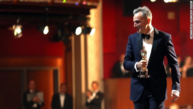 Once again, the Oscar race for best actor was jam-packed with amazing performances, from Bradley Cooper in "Silver Linings Playbook" to Denzel Washington in "Flight." But Daniel Day-Lewis completely transformed himself into the 16th U.S. president for Steven Spielberg's "Lincoln," and he walked away with the honors at the 2013 ceremony, becoming the first three-time best actor winner.