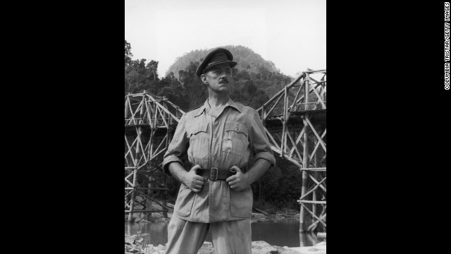 British actor Alec Guinness will always be known to "Star Wars" fans as Obi-Wan Kenobi, but he had an illustrious career on stage and screen long before the George Lucas blockbuster. After losing an earlier Oscar nomination, he finally won the best actor award as a World War II British officer in "The Bridge on the River Kwai."