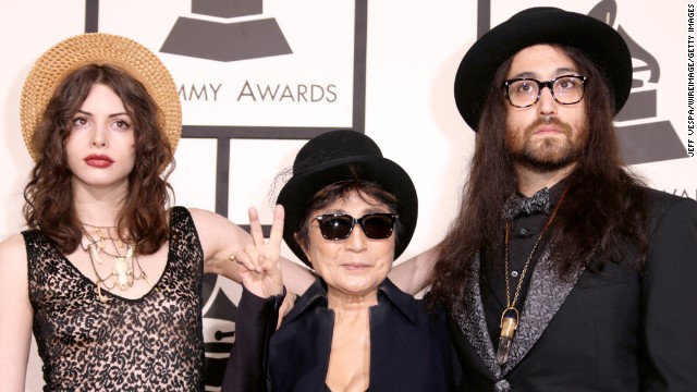 From left, Charlotte Kemp Muhl, Yoko Ono and Sean Lennon