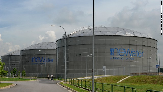 Singapore has four water reclamation plants, although only a small proportion of the reclaimed water makes it into drinking reservoirs.