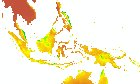1 Year of Rainfall in the Malay Archipelago [GIF][1150x690]