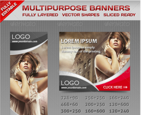 Web Elements Multiporpose Glamorous Banners GraphicRiver