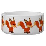 Cute Astute Cartoon Fox Dog Bowl