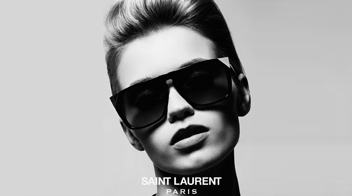 Эбби Ли Кершоу в первой рекламе очков Saint Laurent