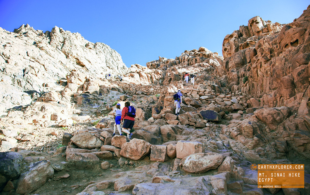 Mt Sinai Looking up Trail with climbers Egypt.jpg