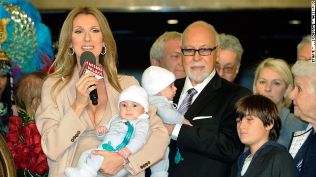 Celine Dion and her husband, René Angelil, welcomed twin boys in 2010. Dion was 42 at the time.