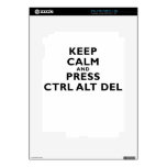 Keep Calm and Press Ctrl Alt Del Decal For iPad 2