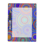 Blue Sixties Circles Pattern Dry Erase Boards