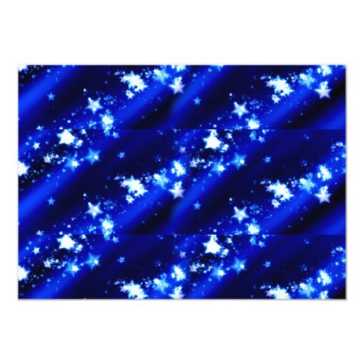 880310 ROYAL BLUE STARS SPACE UNIVERSE BACKGROUNDS 5X7 PAPER INVITATION CARD