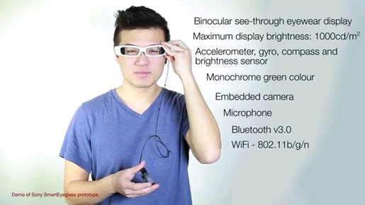 Sony tiết lộ mô hình kính thông minh