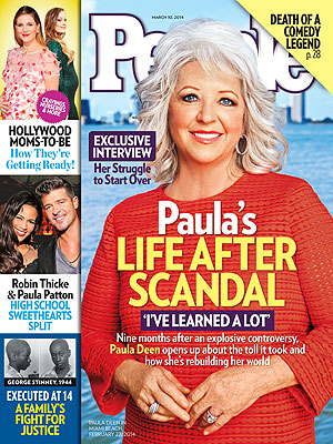 Paula Deen Says She's Indulging 'Way Too Much' Post-Scandal| Celebrity Scandals, Paula Deen Cover, Paula Deen