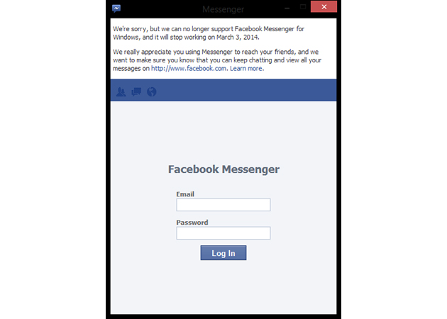 Facebook cerrará su app de Messenger para Windows a principios de marzo