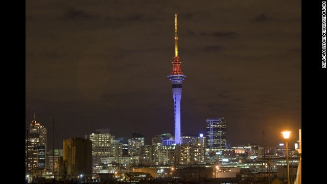 The elevator at the Sky Tower in Auckland, New Zealand, takes just 40 seconds to reach the observation level, 610 feet in the air.