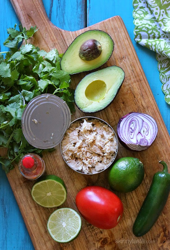 Transform ordinary canned tuna into a zesty, flavorful lunch with a Latin flair by adding fresh lime juice, cilantro, jalapeño, tomato and avocado – so good!