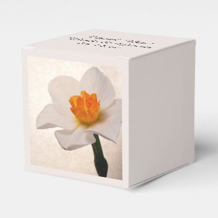 Spring Daffodil Wedding Favor Box