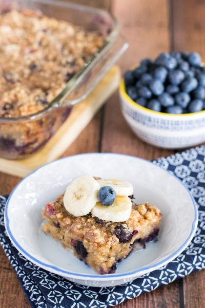 Blueberry Banana Baked Oatmeal Picture