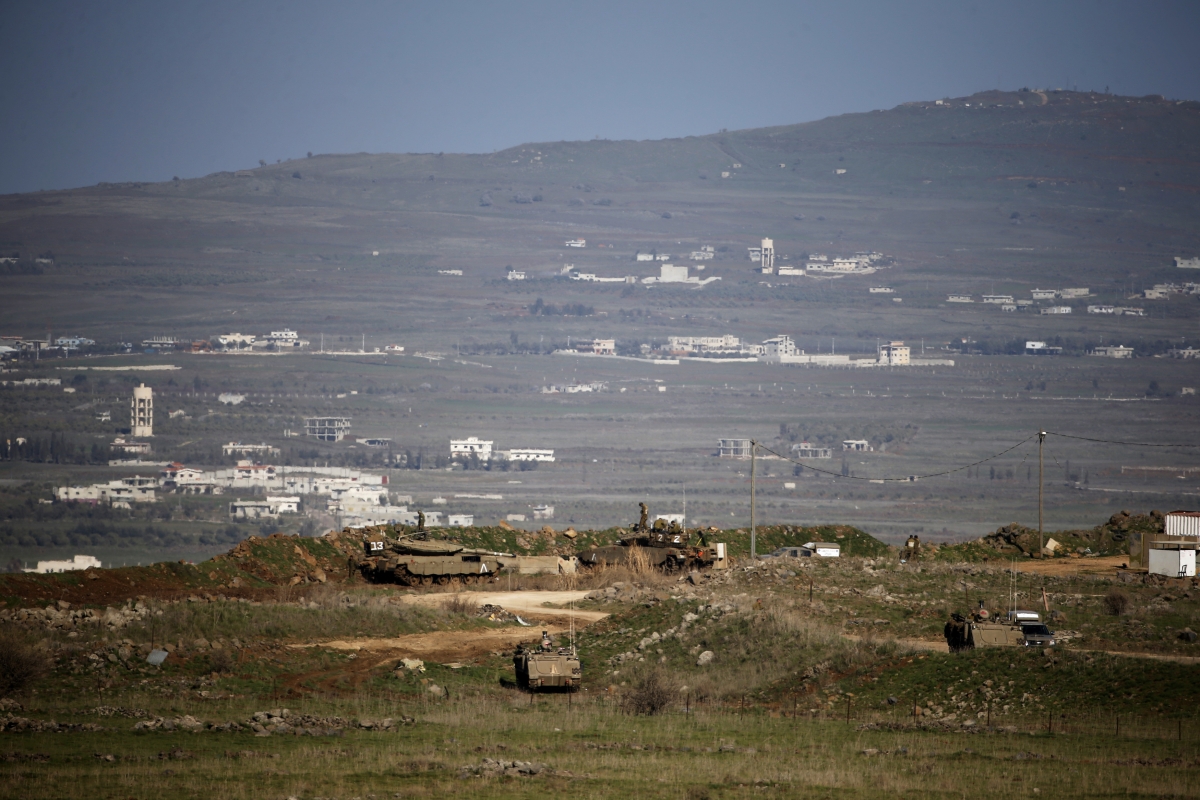 Golan Heights IDF Vehicle hit bomb