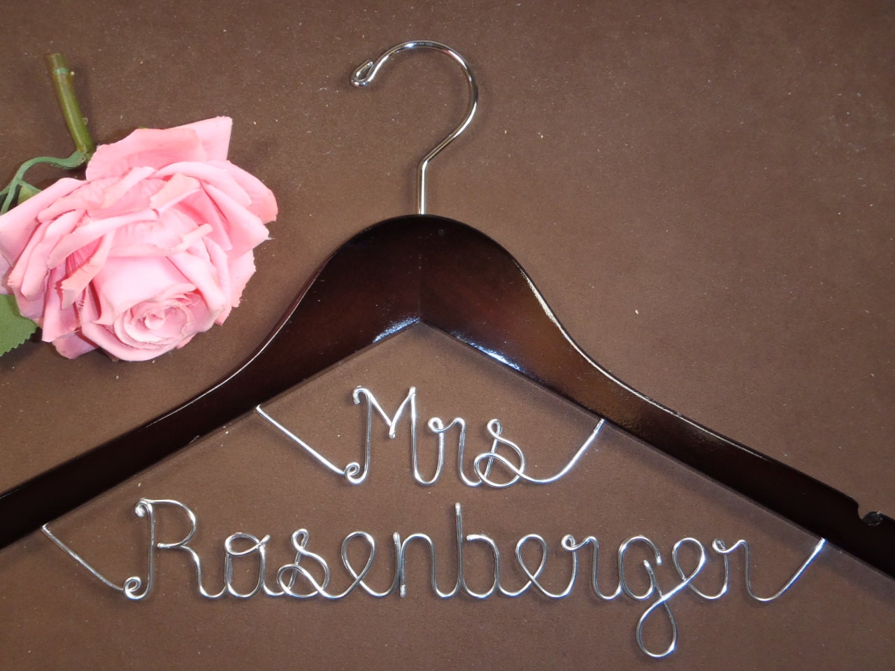 Bridal Hanger Mrs on top for your wedding pics