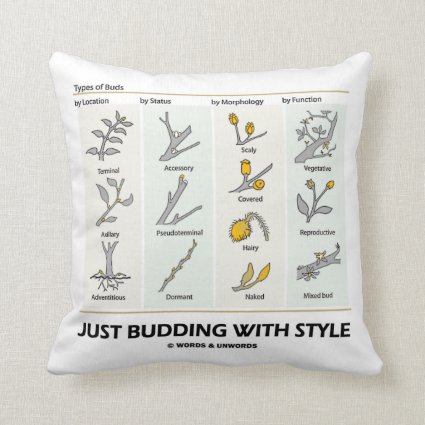 Just Budding With Style (Types Of Buds) Pillow