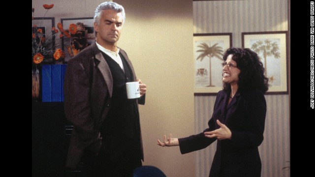 John O'Hurley was often the butt of the joke as J. Peterman when he teamed up with Louis-Dreyfus. 