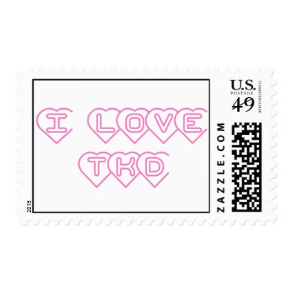 I Love TKD Postage Stamp