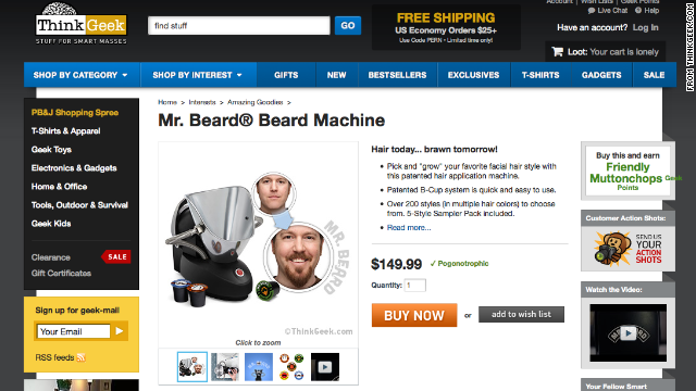 Can't grow a beard? Want to look like a lumberjack, or a hipster? The <a href='http://ift.tt/1jTujFt' target='_blank'>Mr. Beard Machine</a> can give you luxurious facial hair in 60 seconds.