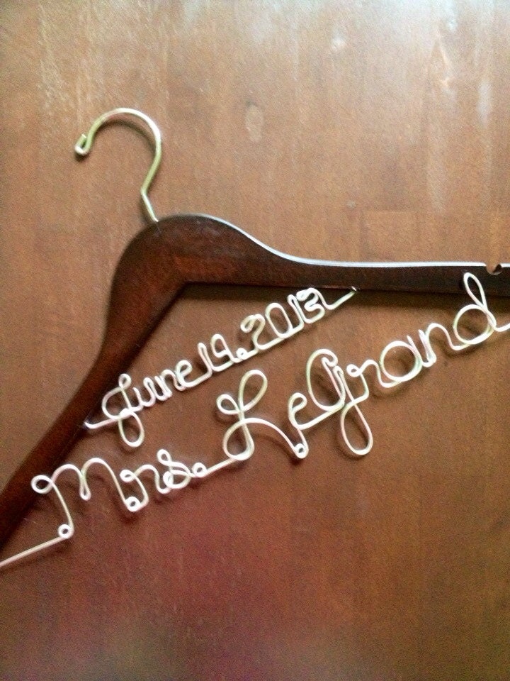 Personalized Two-Tier Wedding Dress Hanger...Great gift