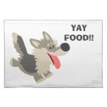 Cute Frolicsome Cartoon Wolf Placemat