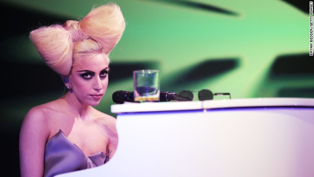 Lady Gaga performs at the 2009 launch of music video website VEVO in New York City.