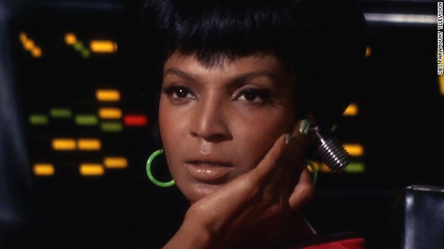 Zoe Saldana has been playing her in the movies of late, but we have to harken back to Nichelle Nichols (pictured) as the original communications officer on the Starship Enterprise in the original "Star Trek" TV series. 